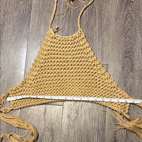 Handmade blonde Crochet Halter Top - Picture 4 of 5